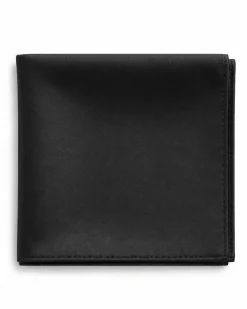 Pochette da taschino uomo unisex fazzoletto satinato tinta unita nero GIOSAL-FZ1003A