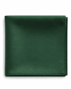 Pochette da taschino uomo unisex fazzoletto satinato tinta unita verde GIOSAL-FZ1001A