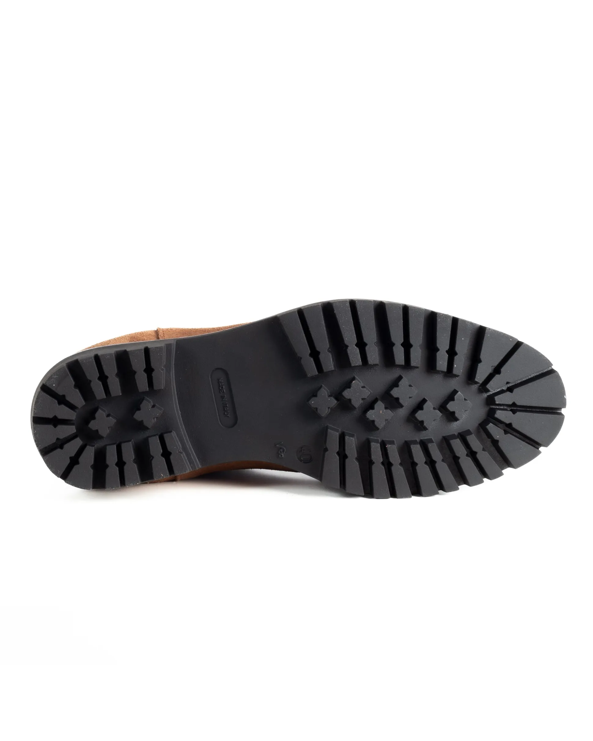 Scarpe Uomo Beatles Stivaletto Chelsea Camoscio Fondo Gomma Roccia Tabacco GIOSAL-S1299A