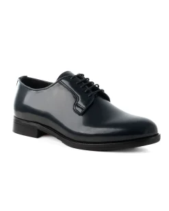 Scarpe Uomo Classiche Stringate Ecopelle Abrasivate Eleganti Cerimonia Derby Con Lacci Suola Di Cuoio Casual Blu GIOSAL-S1276A