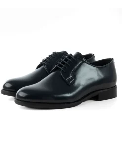 Scarpe Uomo Classiche Stringate Ecopelle Abrasivate Eleganti Cerimonia Derby Con Lacci Suola Di Cuoio Casual Blu GIOSAL-S1276A