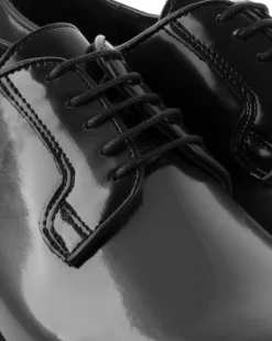 Scarpe Uomo Classiche Stringate Ecopelle Abrasivate Eleganti Cerimonia Derby Con Lacci Suola Di Cuoio Casual Nero GIOSAL-S1275A