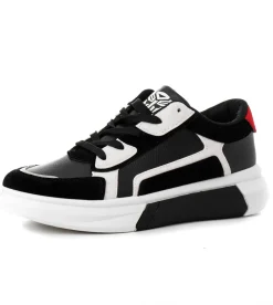 Scarpe Uomo Shoes Sneakers Sportiva Ecopelle Camoscio Nera GIOSAL-S1115A