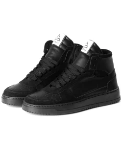 Scarpe Uomo Sneakers Alte Casual Sportive Ecopelle Camoscio Nero GIOSAL-S1240A