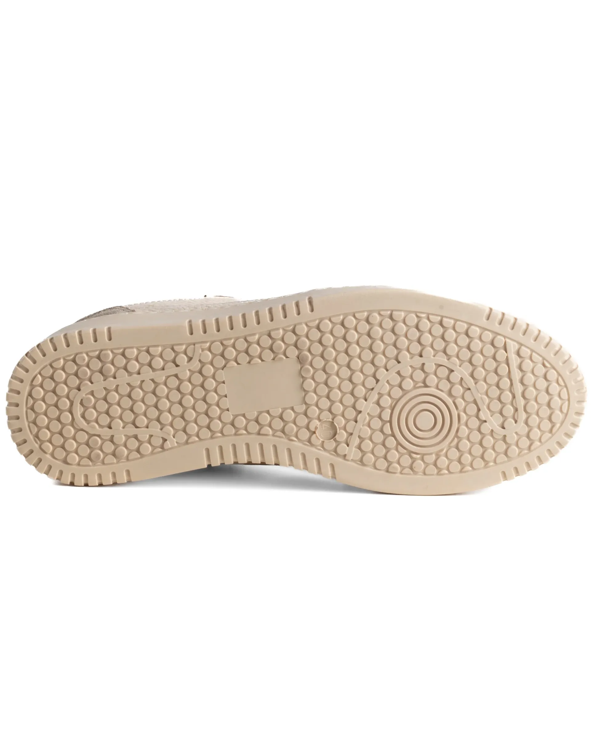 Scarpe Uomo Sneakers Beige Ecopelle Martellata Casual Sportive Pelle Bottolato Camoscio Marrone GIOSAL-S1285A