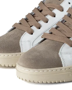 Scarpe Uomo Sneakers Bianche Casual Sportive Ecopelle Camoscio Beige GIOSAL-S1238A