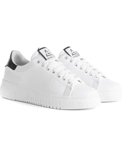 Scarpe Uomo Sneakers Bianche Ecopelle Nere Basic Casual Eleganti Sportive GIOSAL-S1186A