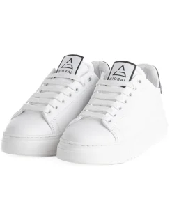Scarpe Uomo Sneakers Bianche Ecopelle Nere Basic Casual Eleganti Sportive GIOSAL-S1186A