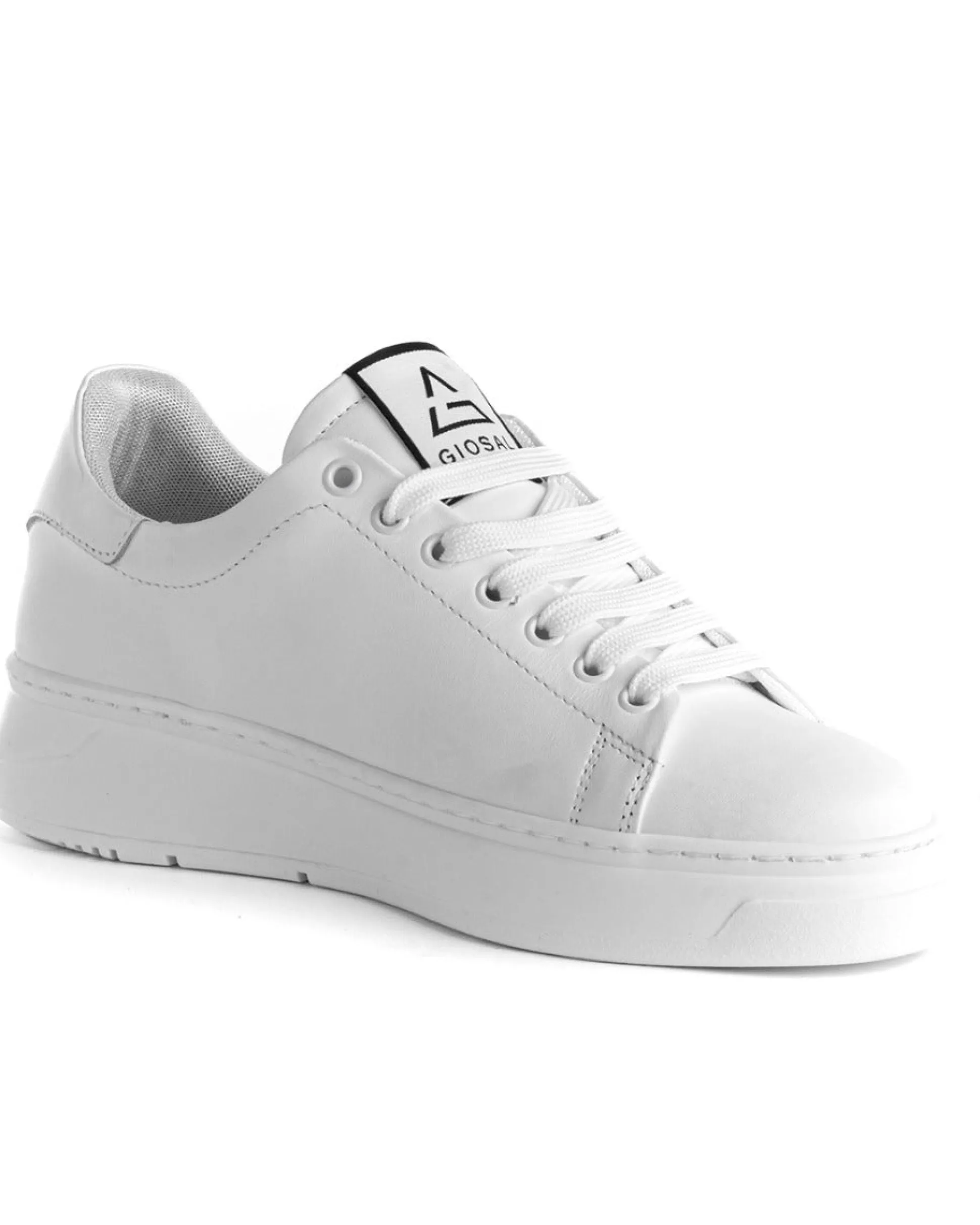 Scarpe Uomo Sneakers Bianche Ecopelle Basic Casual Eleganti Sportive GIOSAL-S1188A