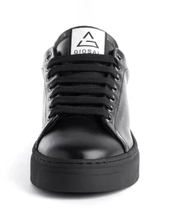 Scarpe Uomo Sneakers Ecopelle Nere Basic Casual Eleganti Sportive GIOSAL-S1187A