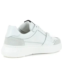 Scarpe Uomo Sneakers Ecopelle Camoscio Basic Bianco Casual Sportive GIOSAL-S1220A