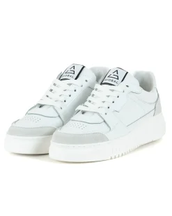 Scarpe Uomo Sneakers Ecopelle Camoscio Basic Bianco Casual Sportive GIOSAL-S1220A