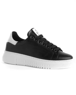 Scarpe Uomo Sneakers Ecopelle Nere Basic Casual Eleganti Sportive GIOSAL-S1189A