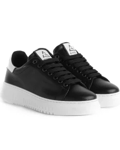 Scarpe Uomo Sneakers Ecopelle Nere Basic Casual Eleganti Sportive GIOSAL-S1189A