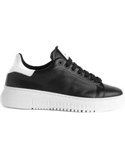 Scarpe Uomo Sneakers Ecopelle Nere Basic Casual Eleganti Sportive GIOSAL-S1189A