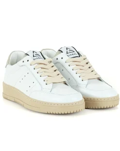 Scarpe Uomo Sneakers Ecopelle Basic Bianco Beige Casual Sportive GIOSAL-S1218A