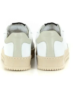 Scarpe Uomo Sneakers Ecopelle Basic Bianco Beige Casual Sportive GIOSAL-S1218A
