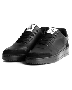 Scarpe Uomo Sneakers Ecopelle Camoscio Basic Nero Casual Sportive GIOSAL-S1253A
