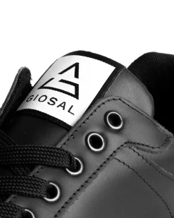 Scarpe Uomo Sneakers Ecopelle Camoscio Basic Nero Casual Sportive GIOSAL-S1253A