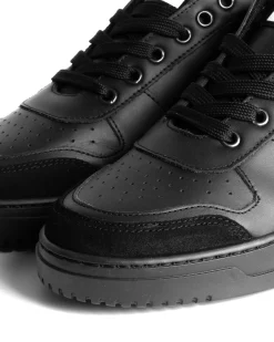 Scarpe Uomo Sneakers Ecopelle Camoscio Basic Nero Casual Sportive GIOSAL-S1253A