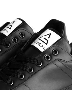 Scarpe Uomo Sneakers Ecopelle Camoscio Basic Nero Casual Sportive GIOSAL-S1253A