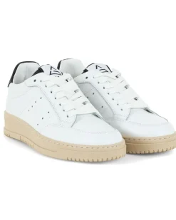 Scarpe Uomo Sneakers Ecopelle Basic Bianco Nero Casual Sportive GIOSAL-S1219A