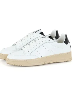 Scarpe Uomo Sneakers Ecopelle Basic Bianco Nero Casual Sportive GIOSAL-S1219A