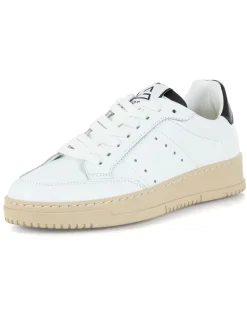 Scarpe Uomo Sneakers Ecopelle Basic Bianco Nero Casual Sportive GIOSAL-S1219A