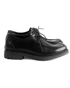 Scarpe Uomo Stringate Derby Lacci Eleganti Pelle Nero S1303A