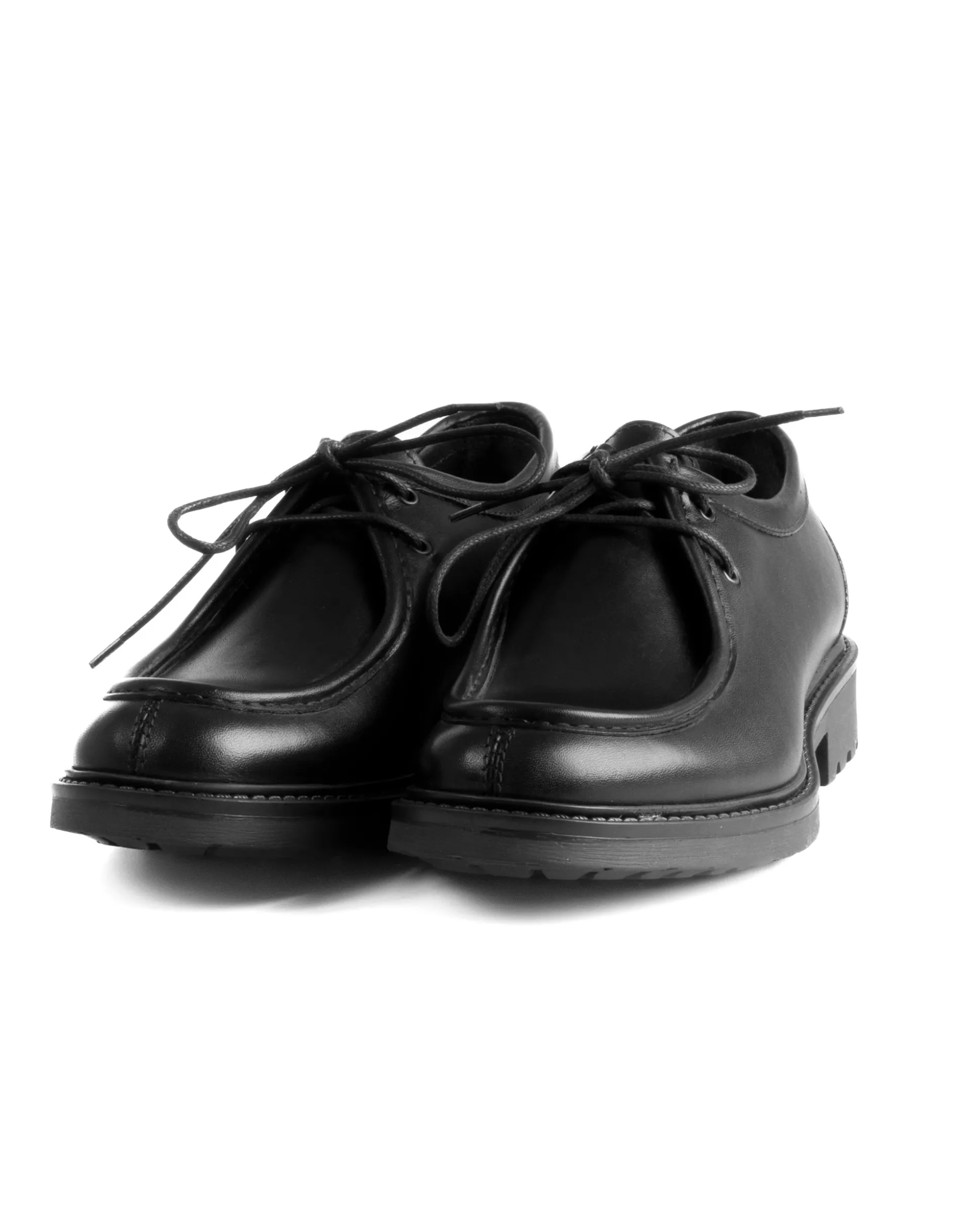 Scarpe Uomo Stringate Derby Lacci Eleganti Pelle Nero S1303A