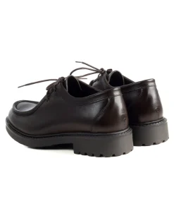 Scarpe Uomo Stringate Derby Lacci Eleganti Pelle Testa Di Moro S1302A