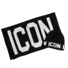 Set Sciarpa Cappello Zuccotto Logo Nero Bianco ICON ICXF2W6BOX3