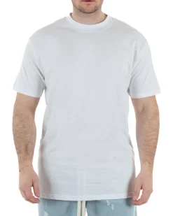 T-Shirt Cotone Basic Gola Alta Bianco TCTS1001A