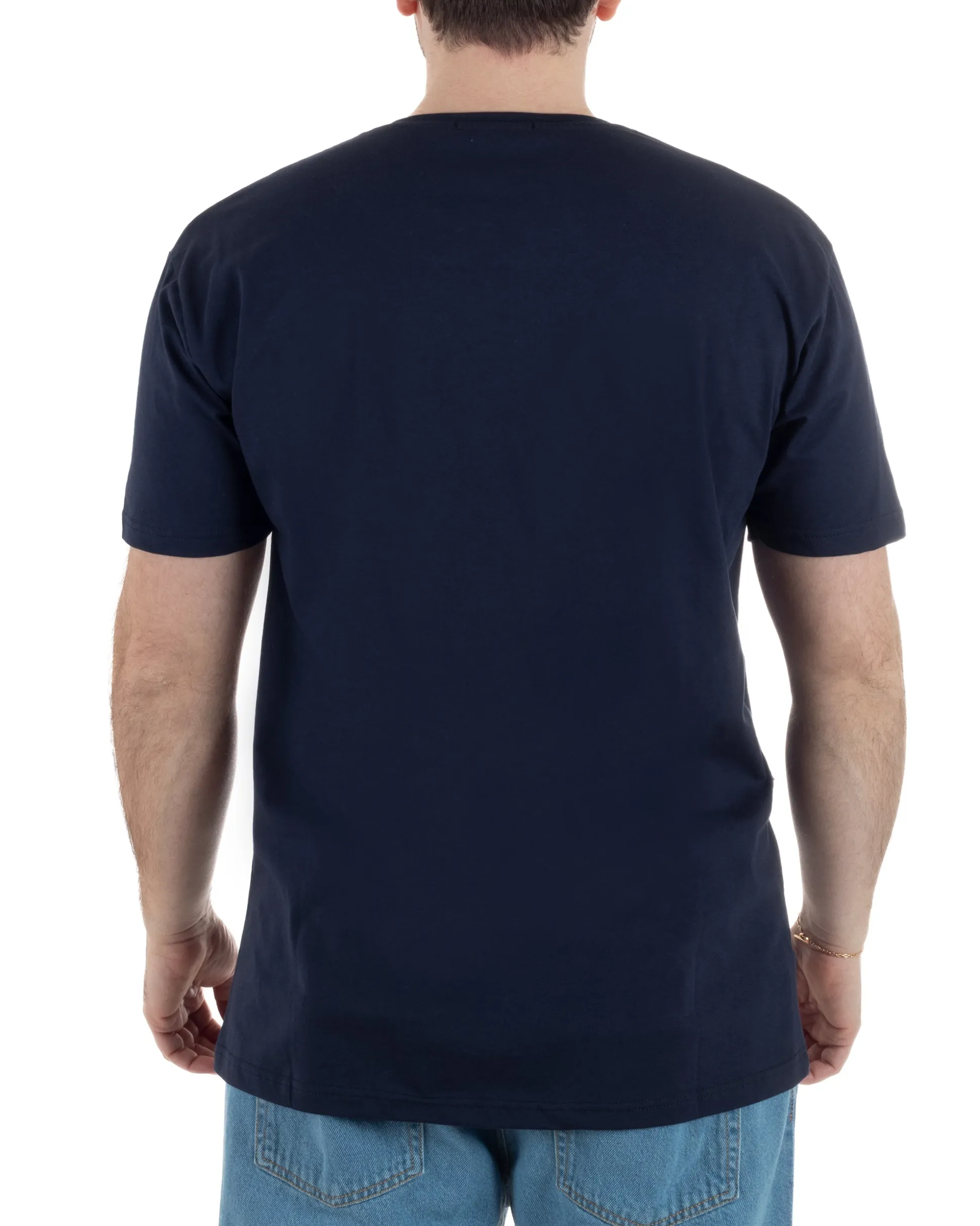 T-Shirt Cotone Basic Regular Fit Blu TCTS1007A