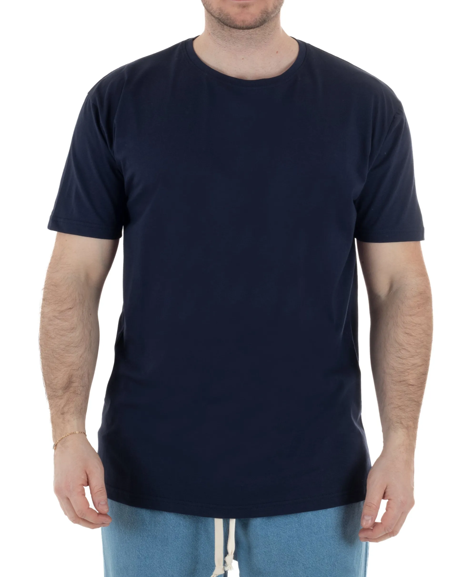T-Shirt Cotone Basic Regular Fit Blu TCTS1007A