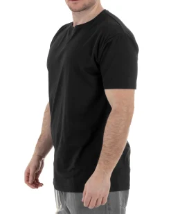 T-Shirt Cotone Basic Regular Fit Nero TCTS1009A