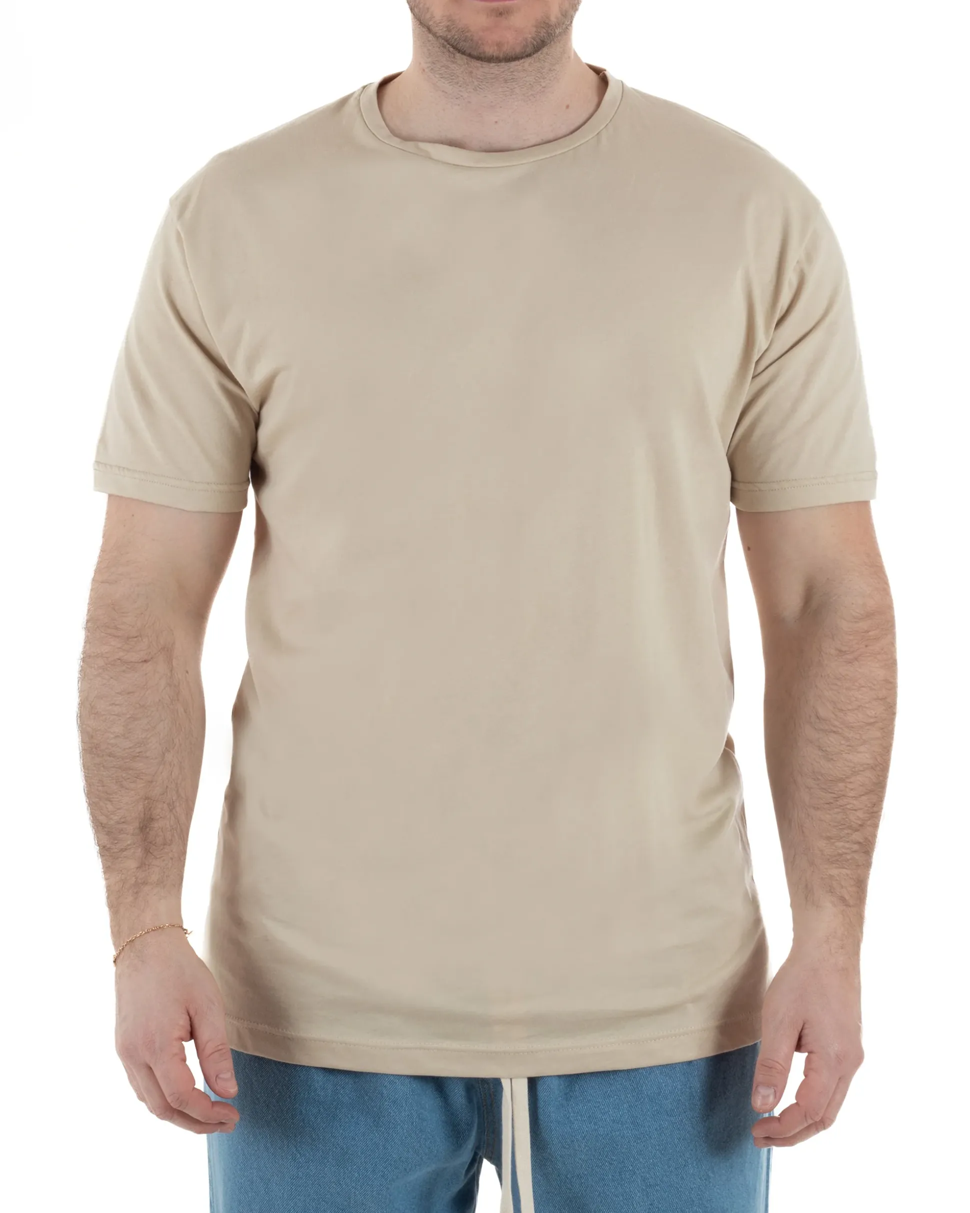 T-Shirt Cotone Basic Regular Fit Beige TCTS1006A