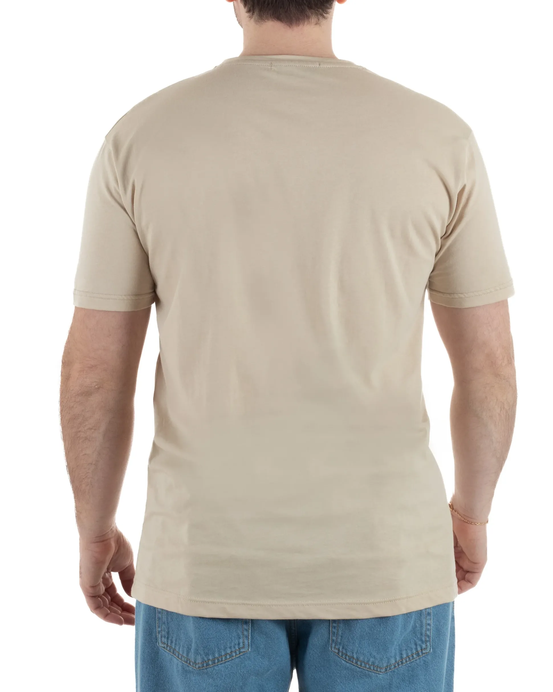 T-Shirt Cotone Basic Regular Fit Beige TCTS1006A