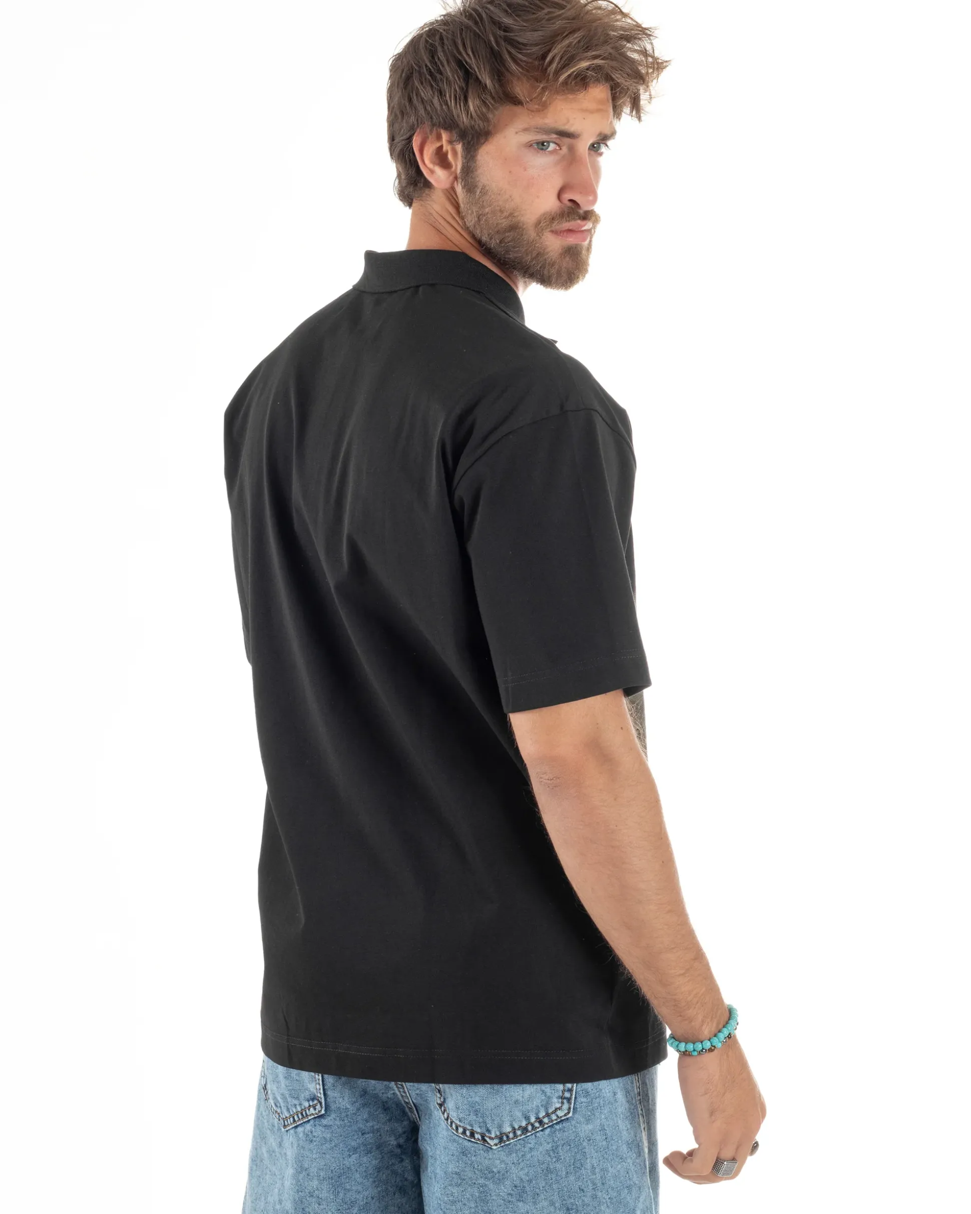 T-shirt Oversize Cotone Polo Sfumata TS3176A
