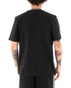 T-shirt Uomo Adidas Logo Lin Tee Stampa Tinta Unita Nera Girocollo Cotone Maniche Corte GIOSAL-TS2431A