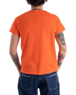 T-shirt Uomo Basic Tinta Unita Arancione Girocollo Manica Corta GIOSAL-TS2947A