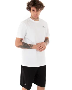 T-shirt Uomo Kappa Logo Cafers Slim Girocollo Bianca Cotone Basic GIOSAL-TS2467A