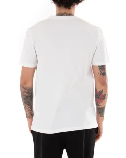 T-shirt Uomo Kappa Logo Cafers Slim Girocollo Bianca Cotone Basic GIOSAL-TS2467A