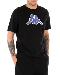 T-shirt Uomo Kappa Logo Zobi Casual Girocollo Basic Nera GIOSAL-TS2457A