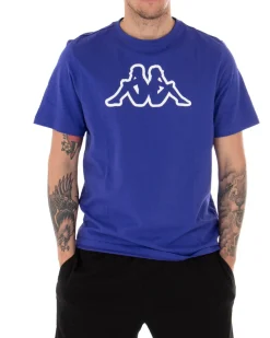 T-shirt Uomo Kappa  MM Logo Cromen Tinta Unita Viola Girocollo Maniche Corte Casual GIOSAL-TS2425A