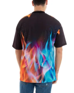 T-Shirt Uomo Tie Dye Maniche Corte Girocollo Multicolore GIOSAL - TS2903A