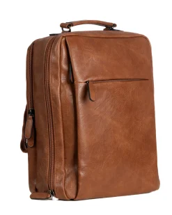 Zaino elegante moderno uomo unisex business travel ecopelle cuoio GIOSAL-ZU1142A