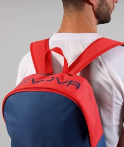 ZAINO GIVOVA MASTER BLU ROSSO Nylon Unisex Sportivo Regolabile Con Zip Con Portachiavi Multitasche Casual GIOSAL