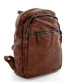 Zaino Zainetto Da Spalla Borsa Uomo Unisex Ecopelle Vintage Cuoio GIOSAL-ZU1037A