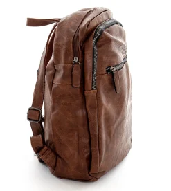 Zaino Zainetto Da Spalla Borsa Uomo Unisex Ecopelle Vintage Cuoio GIOSAL-ZU1037A